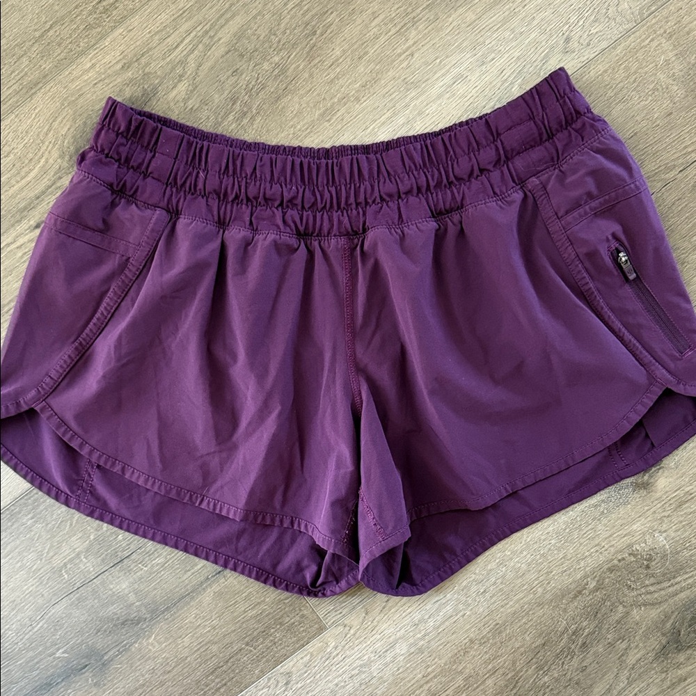 Size 10 Lululemon 3.5” Track That Purple Shorts